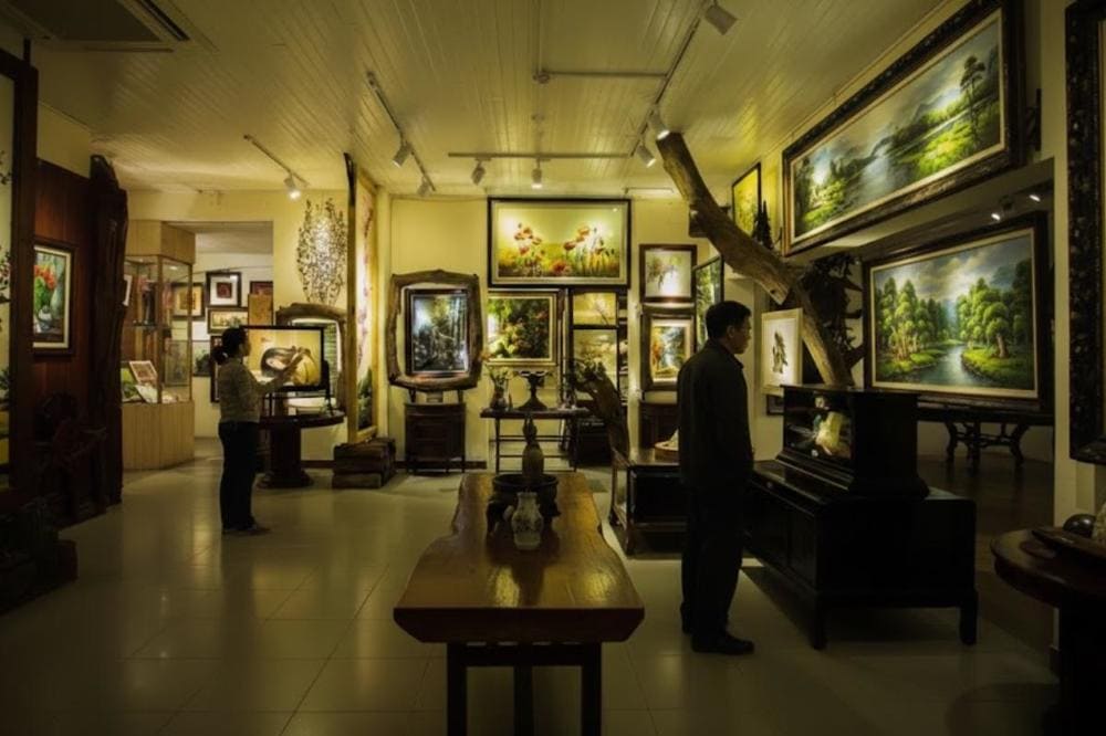 Kh&ocirc;ng gian đậm chất truyền thống, lưu giữ tinh hoa nghệ thuật th&ecirc;u tay Việt Nam